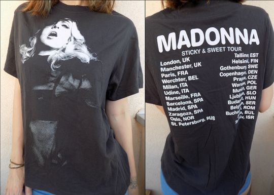 Vintage 00's Madonna Tour Double Sided T-Shirt