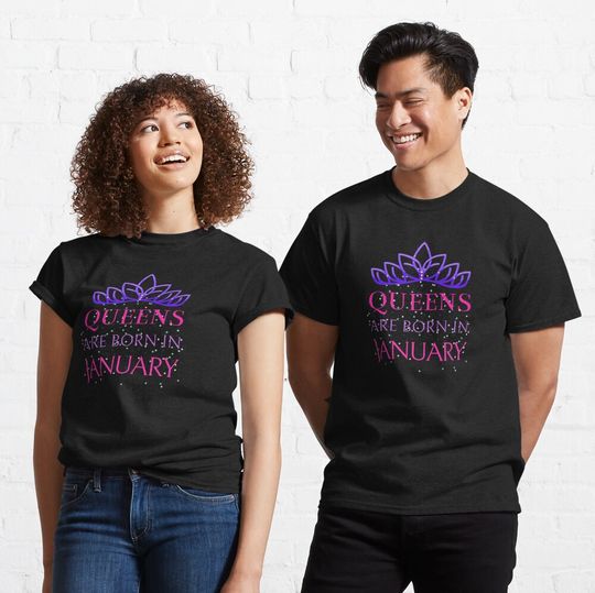 Camiseta Las Reinas Nacen En Enero para Hombre Mujer