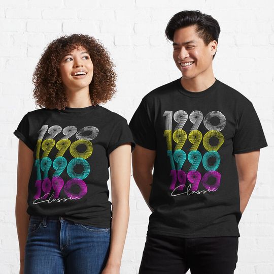 30th Birthday Gift Classic 1990 Retro Look Classic T-Shirts