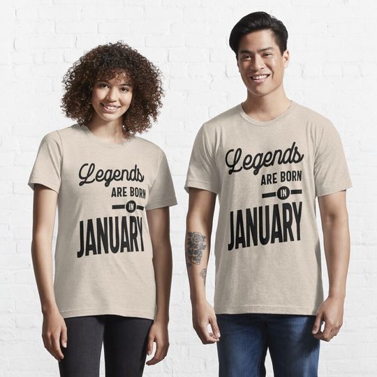 Camiseta Las Leyendas Nacen en Enero Diseño de Cumpleaños para Hombre Mujer