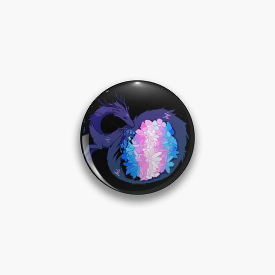 Transgender Flag LGBT Pride Dragon Pin