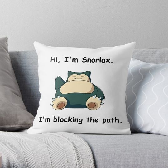Best To Buy Snorlax Throw Pillow