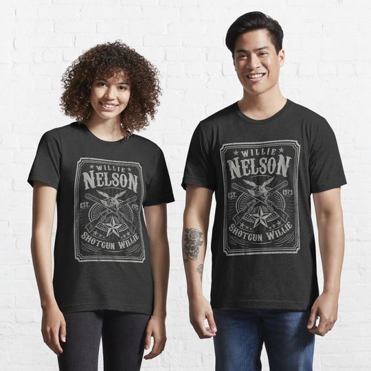 Mens Willie Nelson - Retro Shotgun Willie Tee Essential T-Shirt