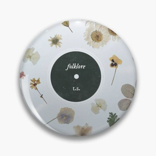 folklore vinyl Pin Button