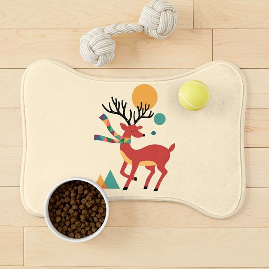 Deer Autumn    - Pet bowl mat