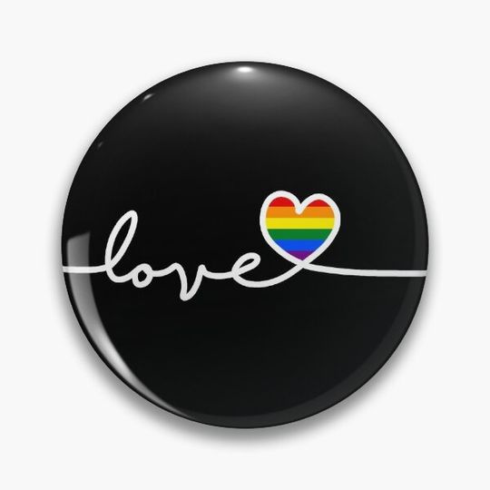 LGBT Love Pin Button