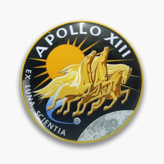 Apollo 13 Mission Logo Pin Button