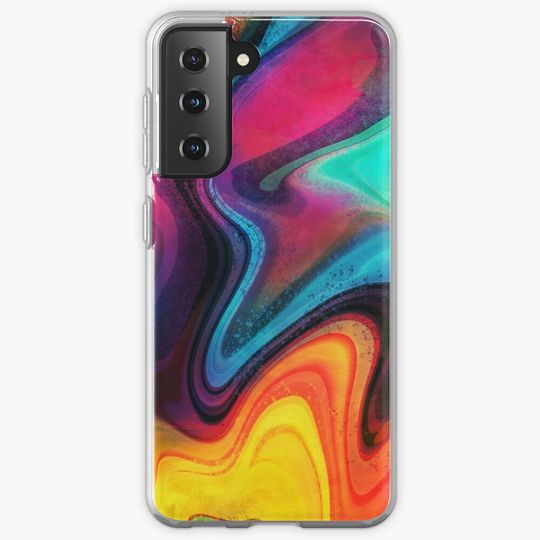Rainbow style digital marbling Samsung Galaxy Phone Case