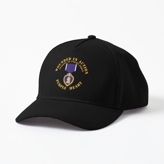Wounded in Action - Purple Heart V1 Cap