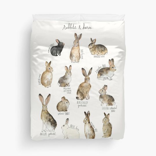 Rabbits & Hares Duvet Cover