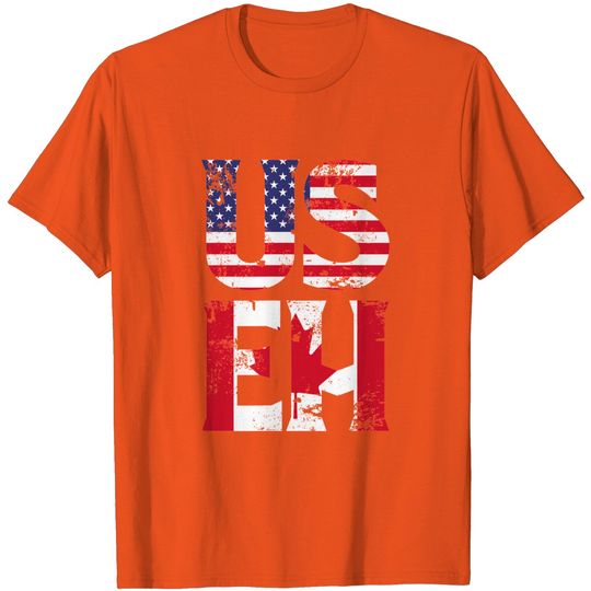 US EH Tshirt American Canadian Funny Meme Quote T Shirt