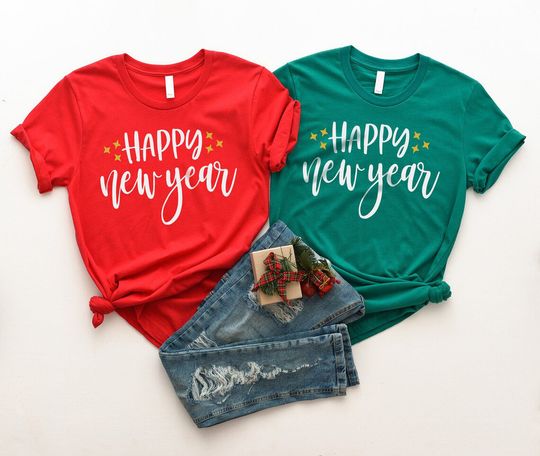 Hello New Year Holiday Christmas Family Matching Custom T-Shirt