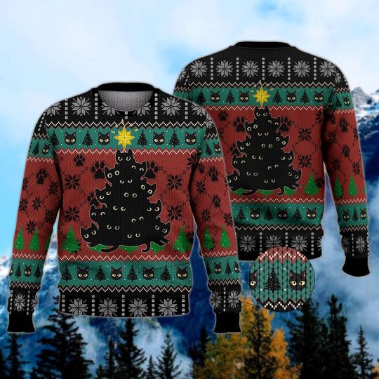 Meowy Christmas 3D Ugly Christmas Sweater