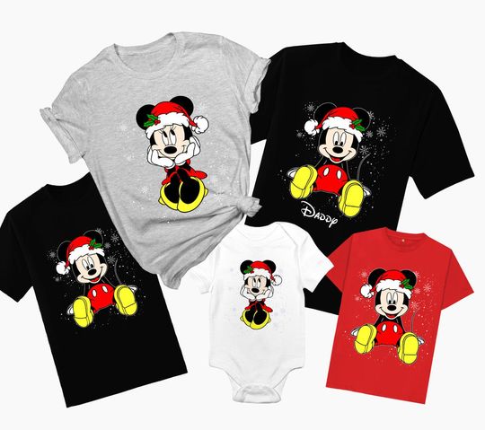 Disney Christmas Vacation Mickey Minnie Family Matching T Shirt