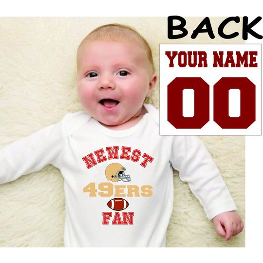 Personalized Name And Number Newest 49ers Fan Bodysuits