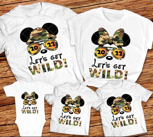 Personalized 2022 Disney Let's Get Wild Family Matching T Shirt