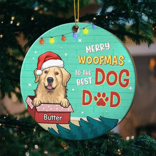 meowy-woofmas-to-the-best-mom-and-dad-personalized-custom-round-shaped-wood-christmas-ornament