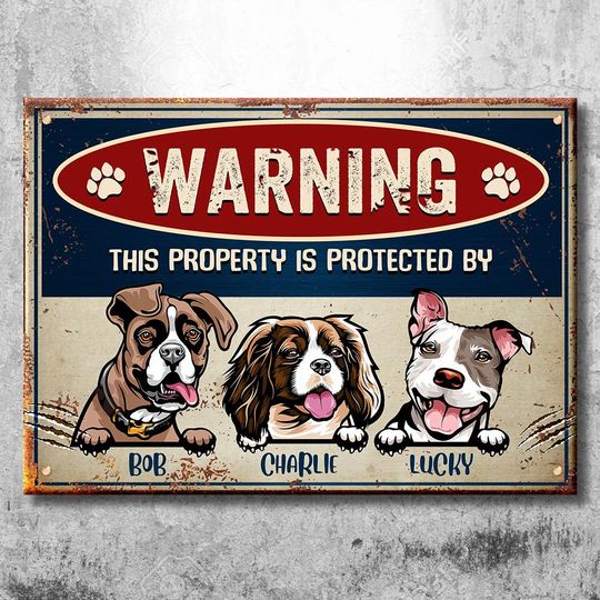 warning-zone-funny-personalized-dog-metal-sign