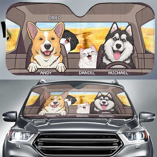 dogs-and-cats-personalized-auto-sunshade-gift-for-pet-lovers