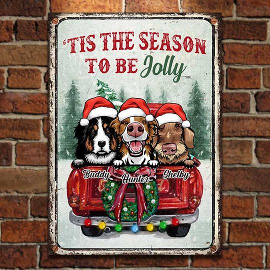 tis-the-season-to-be-jolly-happy-pawlidays-personalized-metal-sign
