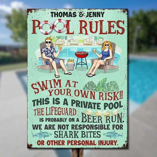 family-private-pool-rules-personalized-metal-sign-gift-for-couples-husband-wife