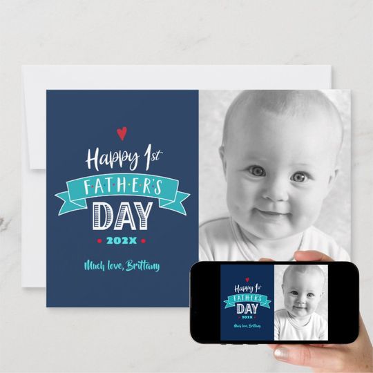 happy-1st-father-s-day-bold-typography-photo-navy-card