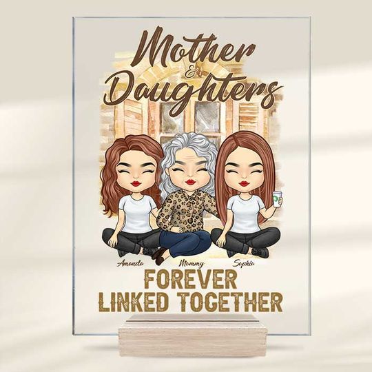 mother-and-daughter-forever-linked-together-gift-for-mom-personalized-acrylic-plaque