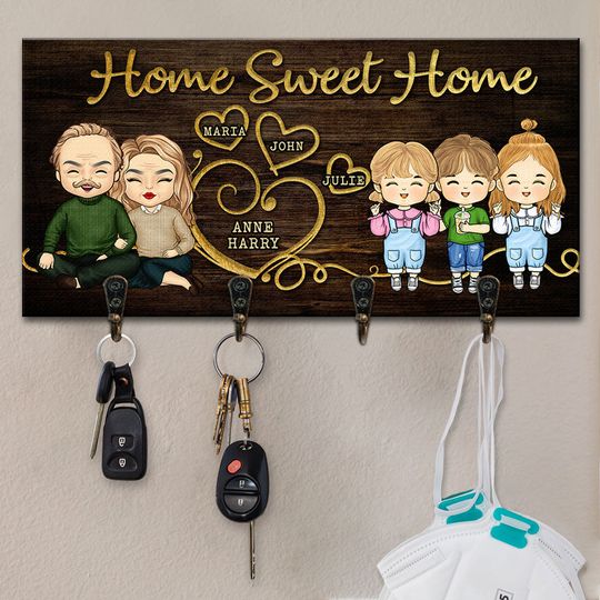 home-sweet-home-parents-amp-kids-personalized-key-hanger-key-holder-anniversary-gifts-gift-for-couples-husband-wife