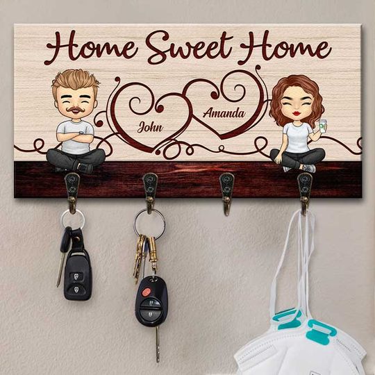home-sweet-home-there-is-no-place-like-home-personalized-key-hanger-key-holder-gift-for-couples-husband-wife