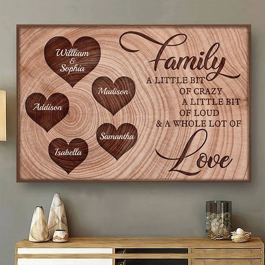 family-a-little-bit-of-crazy-personalized-horizontal-poster