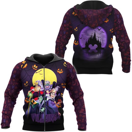 villains-disney-halloween-purple-black-3d-zip-hoodie