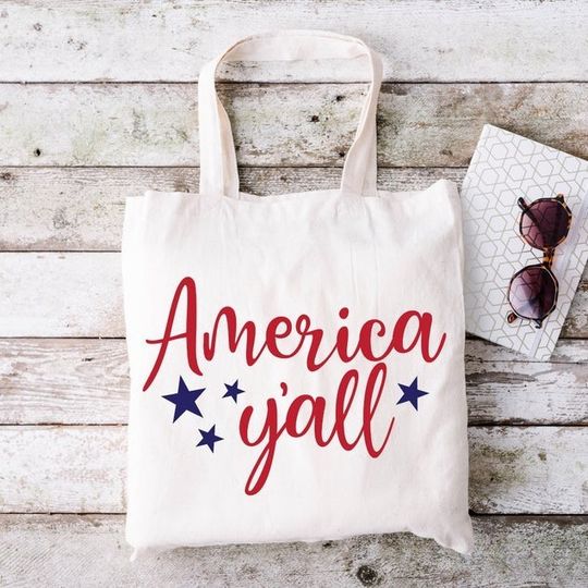 america-y-all-reusable-tote-bag-red-white-blue-patriotic-fourth-of-july-tote-bag