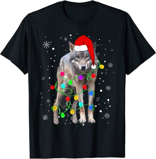 wolf-with-christmas-lights-christmas-animals-wolf-lover-t-shirt-b07y4pmgs3