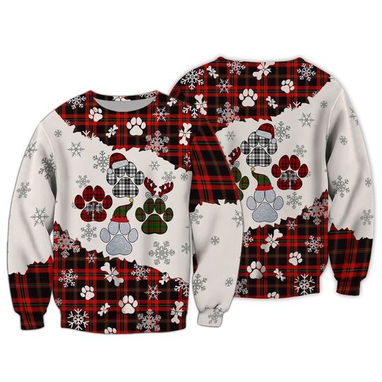paws-christmas-3d-ugly-christmas-sweatshirt