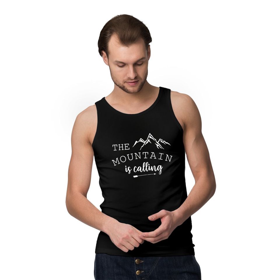 Mountain Is Calling Hiking Camping Outdoors Tank Top