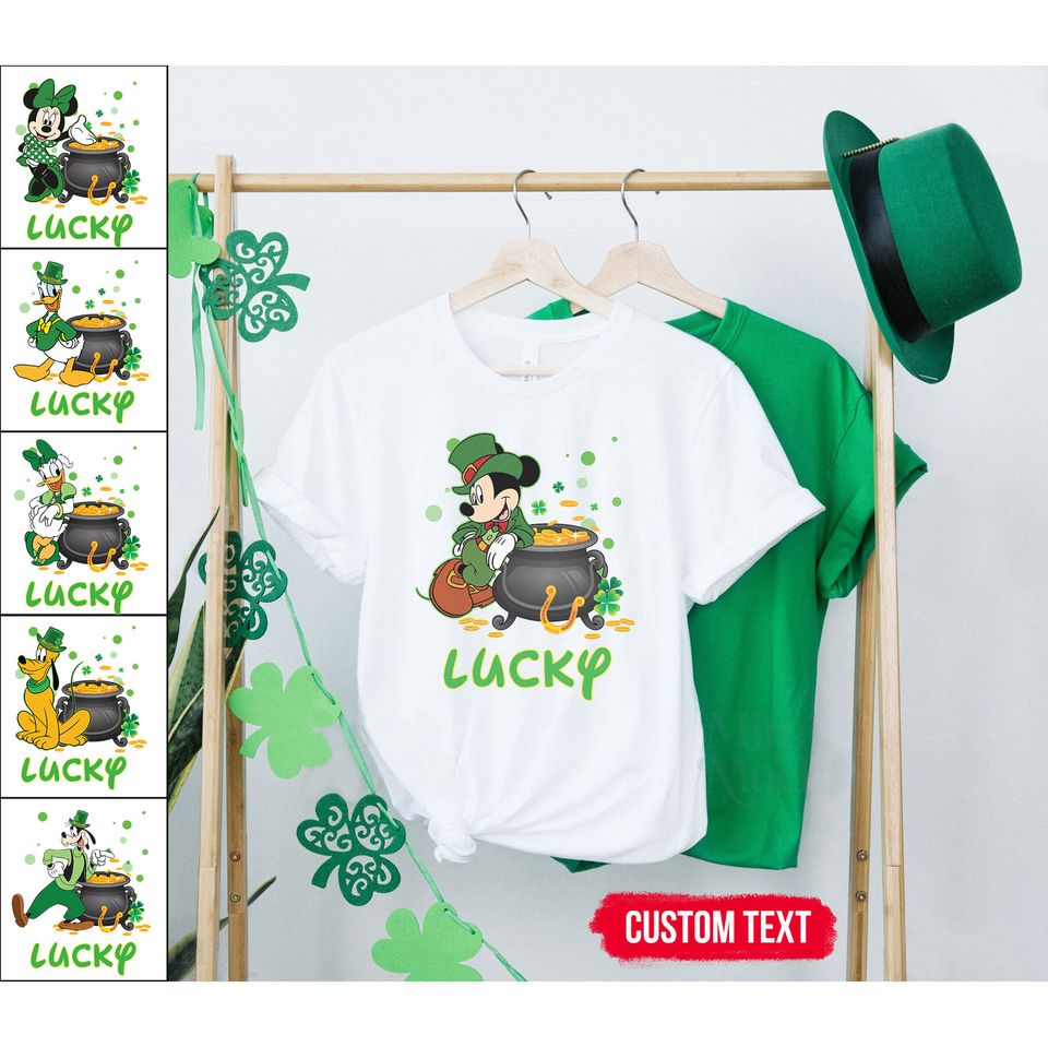 Happy St. Patrick’s Day Mickey Minnie Goofy Donald Custom Shirt