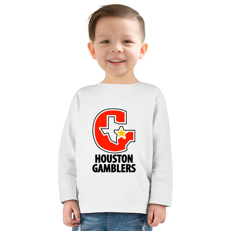 DEFUNCT - HOUSTON GAMBLERS - Houston -  Kids Long Sleeve T-Shirts