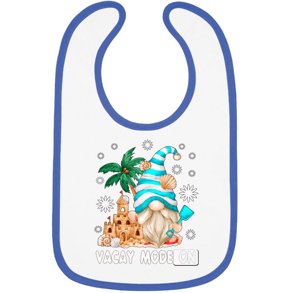 Vacay Mode For Beach Lover And Girls Trip Funny Summer Gnome Bibs