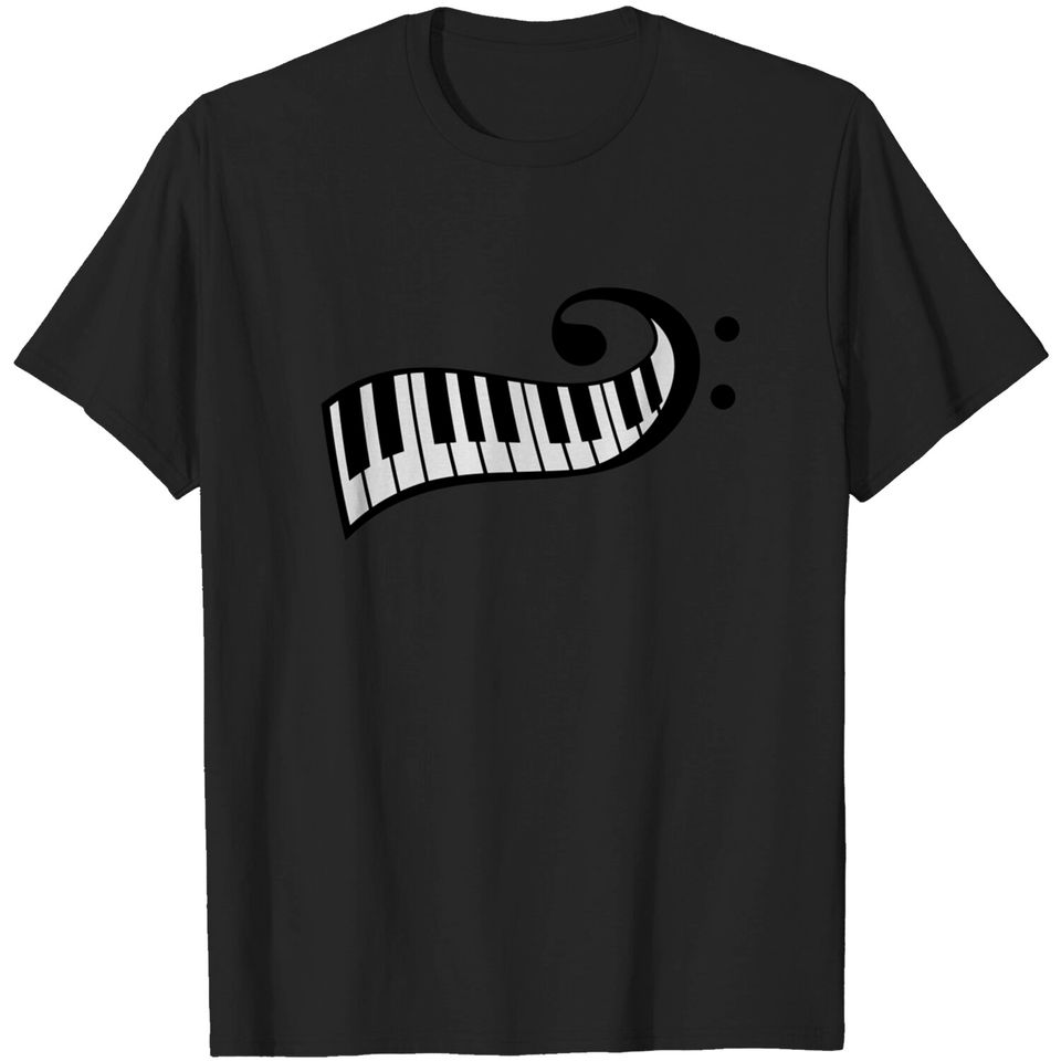 Piano keys Piano clef T-shirt