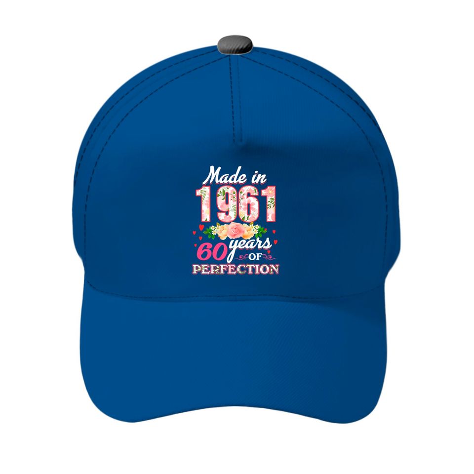 Made In 1961 Design 60 Years Old 60th Birthday Baseball Cap