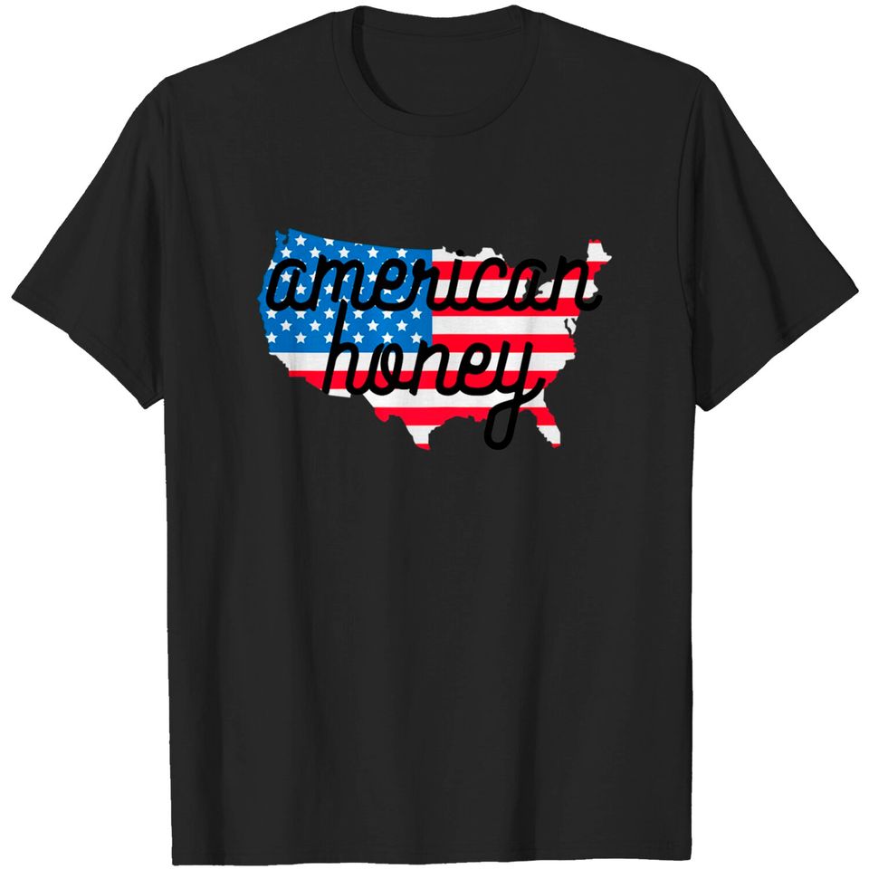 American Honey Cute 4th of July Flag Girl Pool Party Apparel T-Shirt