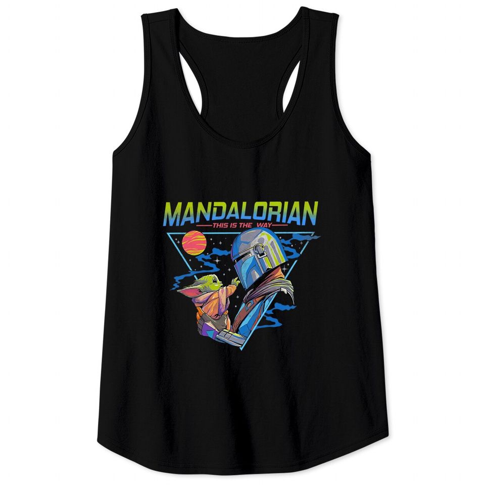Mandalorian And Baby Yoda Tank Tops, This Is The Way Tank Tops, Grogu Tank Tops, Star Wars Tank Tops