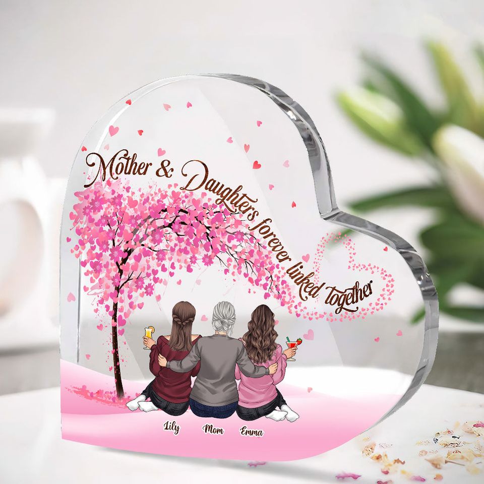Daughters - Personalized Mother Custom Shaped Acrylic Plaque