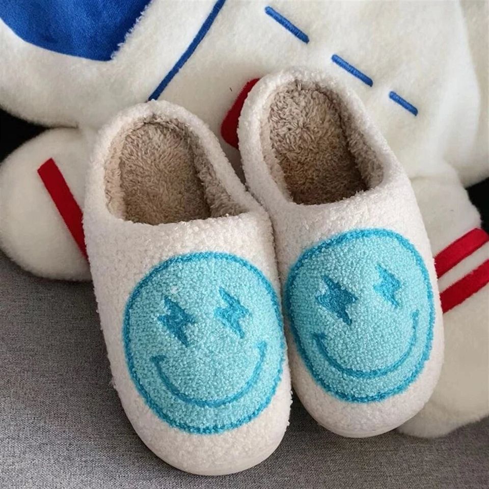 Smiley Face Slippers  Womens Slippers  Smile Face Slippers