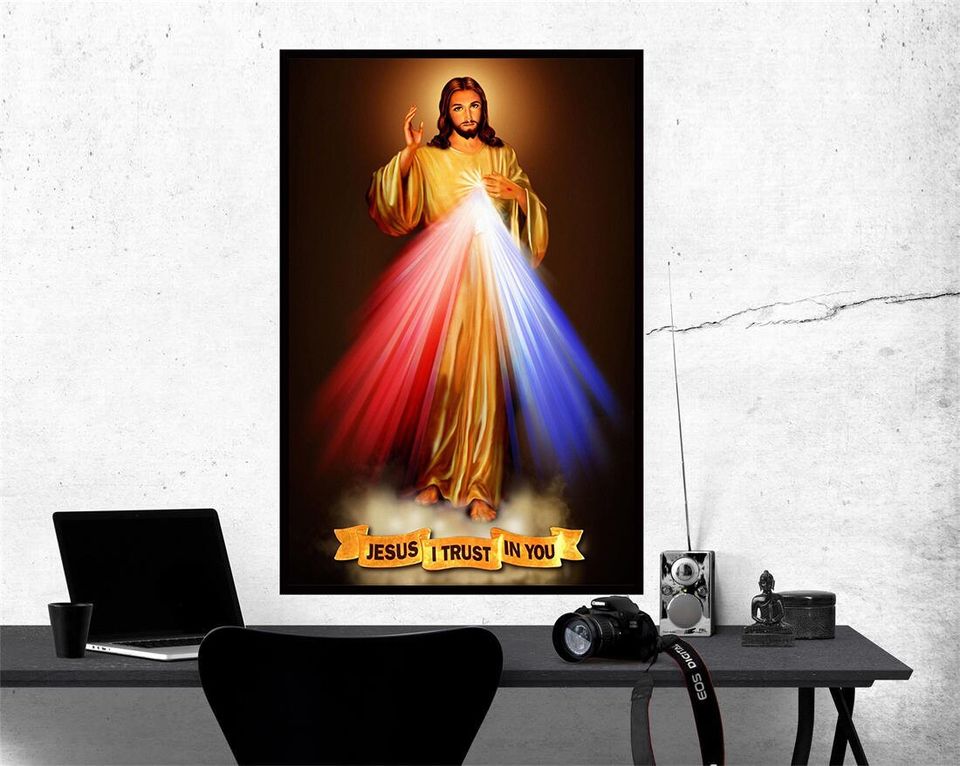 Divine Mercy Love Jesus Christ Motivational Poster