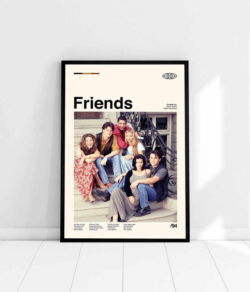 Friends Poster - Friends TV Show Poster - Retro Movie Poster