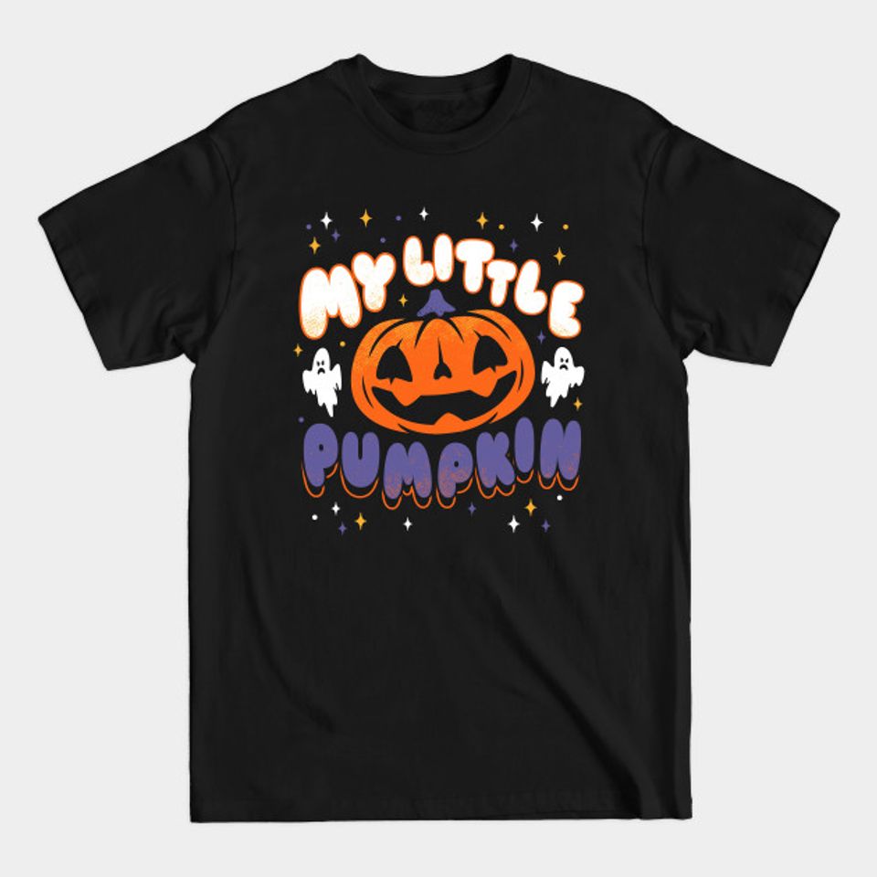 My Little Pumpkin - Creepy Cute Distressed Cartoon - Spooky Ghosts - Halloween - T-Shirt