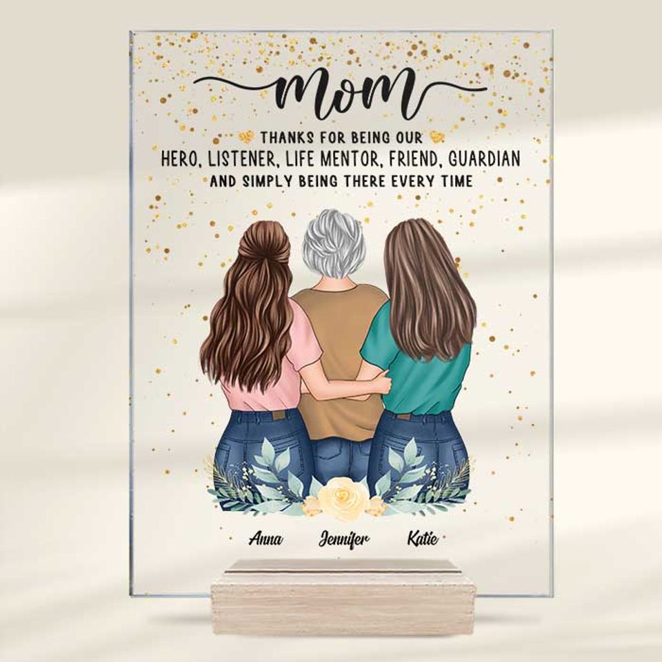 Mom Thanks For Being My Hero - Gift For Mom - Personalized Acrylic Plaque