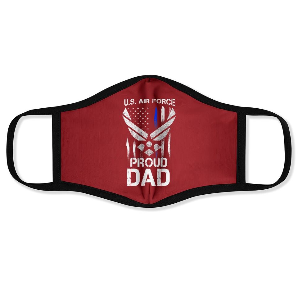 Proud Dad U.s. Air Force Stars Air Force Family Party Face Mask