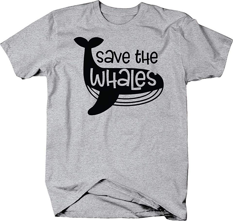 Save The Whales Lowercase Silhouette T Shirt